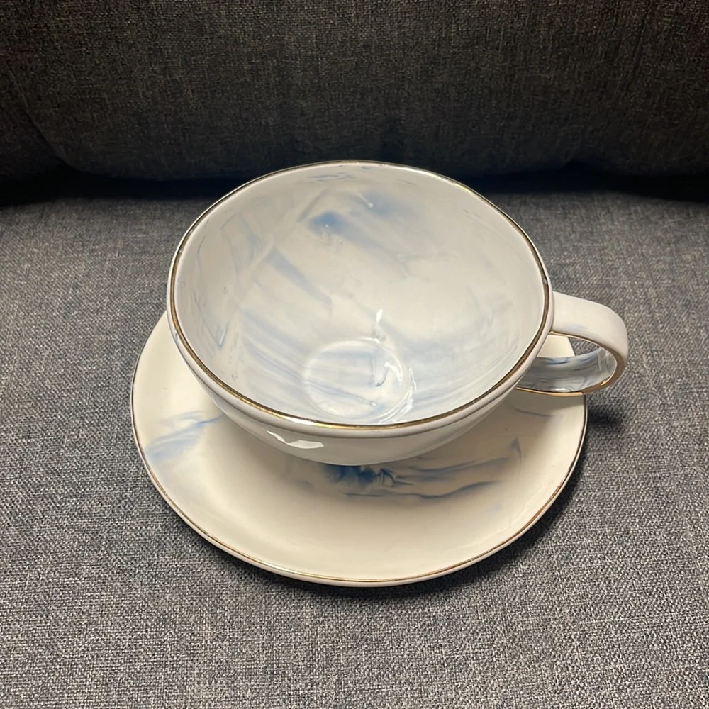Anthropologie Strata Cup & Saucer